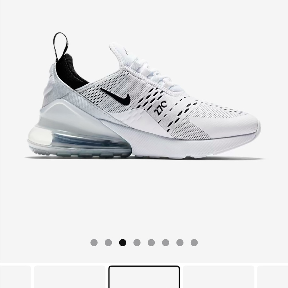 Nike Air Max 270 White and Black Sneakers